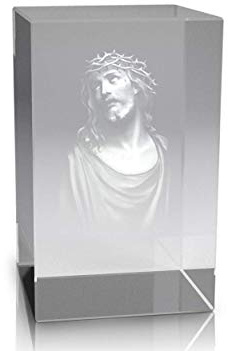 VIP-LASER 3D Glaskristall XL Jesus Portrait