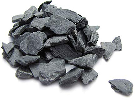 Natural Slate Stone - 1/4 to 1/2 inch Slate Gravel for Aquascaping Aquariums, Miniature or Fairy Garden, Aquarium, Model Railroad & Wargaming (1)