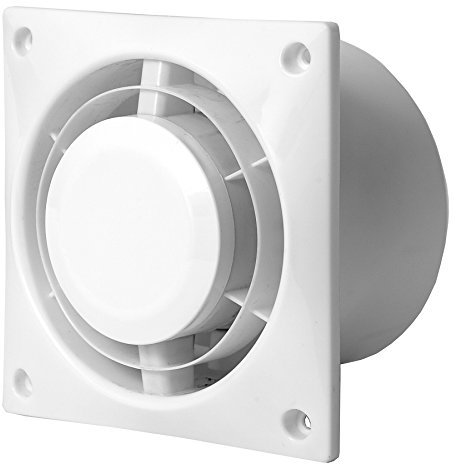 Bad ventilatore Ø 125 mm in Bianco Ventilatore Front Wand Ventola – Ventilatore a Parete Bagno ventilatore da incasso Ventola bagno cucina leise L125
