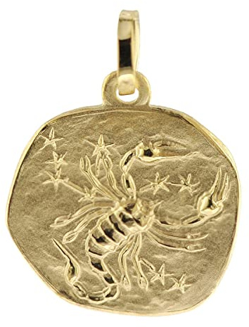 trendor Sternzeichen-Anhänger Skorpion 333 Gold 16 mm 08725-11 | Anhänger Tierkreiszeichen für Damen, Herren und Kinder, Echtgold,