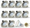 HiBay 10er LED Einbaustrahler 230V Set GU10 Spots Lampen 5W Warmweiß Deckenspots Edelstahl gebürstet Einbauleuchte Rund +GU10 Fassung