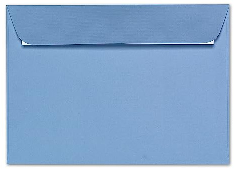 ARTOZ 25x Briefumschläge DIN C5 Blau (Marienblau) - 229 x 162 mm Kuvert ohne Fenster - Umschläge selbstklebend haftklebend - Serie Artoz 1001