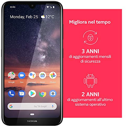 Nokia 3.2 (2019) Dual-SIM 16GB schwarz mit Android One