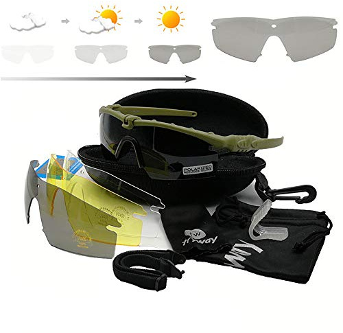 Lunettes Tactiques de Protection Professionnelles polarisées SI M 3.0 à Verres photochromiques UV400 TR90 Frame Strike Lunettes gafas randonnée en Plein air Cyclisme Paintball Lunettes de sécurité