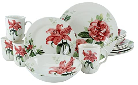 CreaTable, 22445, Série ROSEMARY, Set de vaisselle, service combiné 16 pièces