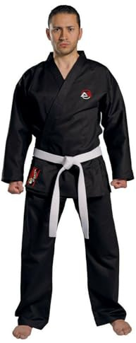 Kit completo di uniforme da karate con cintura di Athletics Gear | Miscela poliestere-cotone, leggero, per bambini, uomini e donne