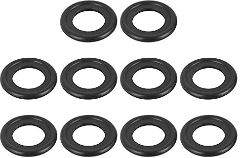 X AUTOHAUX Ölablassschraube Dichtungen M14 Schwarz 10 Stk Für Auto Gummi | Für Ford, Passend Für Die Meisten Automarken, Innendurchmesser 12-13,5mm, Außendurchmesser 22,6mm, Dicke 2,8mm, Neu