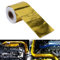 Aluminum Foil Tape 5m x 5cm Car Aluminum Foil Adhesive Reflective Heat Shield Tapes Wrap Heat Resistant Tape for Engine Pipe Exhaust Pipe(Golden)