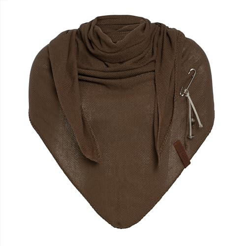 Knit Factory - Lola Trekantssjal - Nuss - 190x85 cm