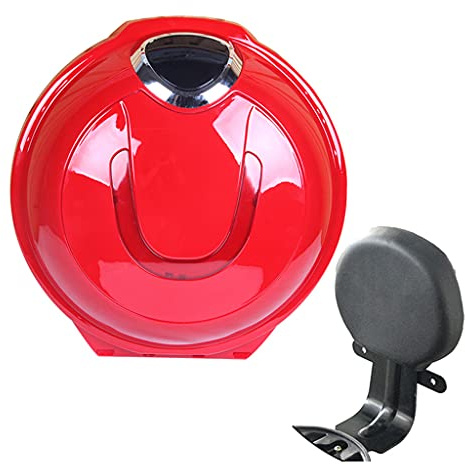 JUNNIU Motorrad-Roller-Topbox mit Kofferraumhalterung und bequemer Rückenlehne, Motorrad-Heckbox, klein, geeignet für Modelle mit Abnehmbarer Rückenlehne/rot/s Decoration