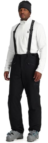 Spyder Herren Skihose Schneehose Snowpants Sentinel Lenghts Insulated Short, Farbe:Schwarz, Artikel:-BLK Black, Größe:2XL, Länge:Kurz