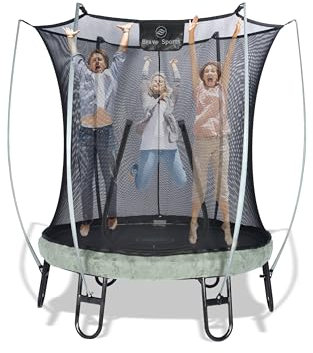 Brave Sports - Trampolin Outdoor für Kinder und Erwachsene – Rebounder Aus verzinktem Stahl – Trampoline Sicherheitsnetz & extra große Sprungfläche – Gartentrampolin – 300 cm