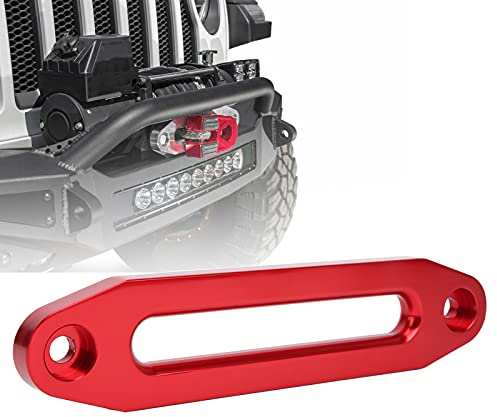 Klanata Hawse Style Winch Fairlead, 10/25.4cm Car Winch Accessory, Replacement for Loads 8000-15000lbs (A(red))
