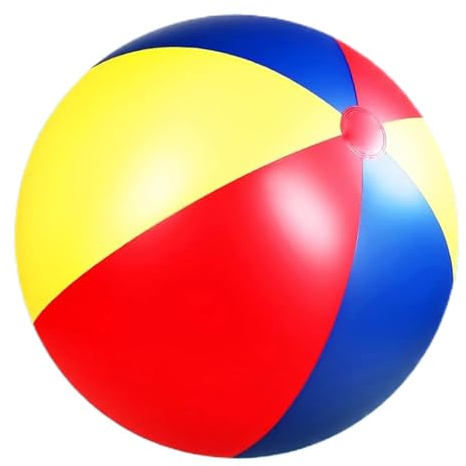 Jorzer Pallone da spiaggia gigante per bambini, 39 pollici, gonfiabile in PVC, arcobaleno, colorato, giocattolo, divertente, jumbo, per piscine, feste, giochi d'acqua in giardino