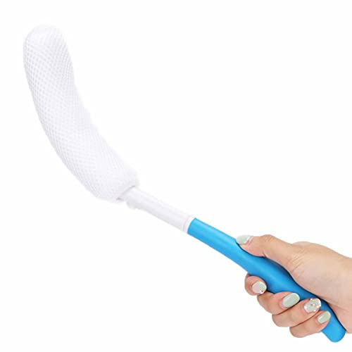 39 cm Badebürste mit langem Griff, Körper-Schrubbbürste Mit Langem Griff | Weicher Schwamm Dusch-Rückenbürste für ältere Menschen Schwangere Beim Baden Peeling-Duschbürste, Abnehmbarer BüRstenkopf