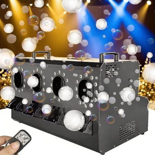 Machine à Fumée et à Bulles, Machine a Bulles 3000W avec Effets RGB LED, Contrôle DMX/Panneau de Contrôle LCD/Télécommande, Convient pour DJ, Halloween, Noël, Fête, Mariage