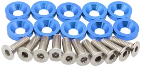 Xinsheinelry Alluminio Paradonni Rondella Rondella Arrugginita Giove Giove Dressing con Bulloni per Paraurti per Auto Dresse A Motore Kit