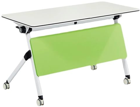 ZPRYZHD Klappbarer Konferenztisch mit Klappdeckel, Mobiler Schulungstisch, Tragbarer Mehrzweck-Klapptisch mit Feststellbaren Rollen für Büro und Klassenzimmer(Medium)