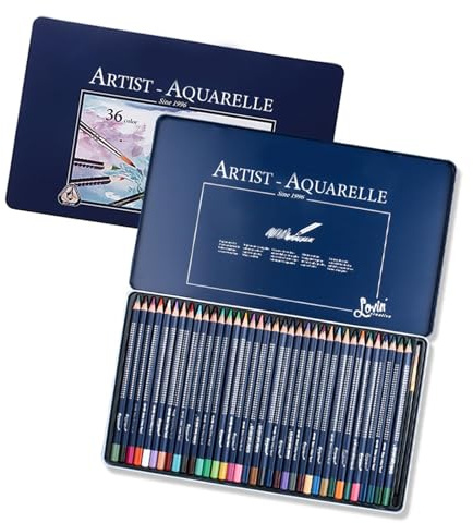 Aquarell-Buntstifte-Set mit Metalletui für Kinder, Erwachsene, Künstler, Skizzieren, vorgespitzter Buntstift mit Pinsel, tragbares Malset