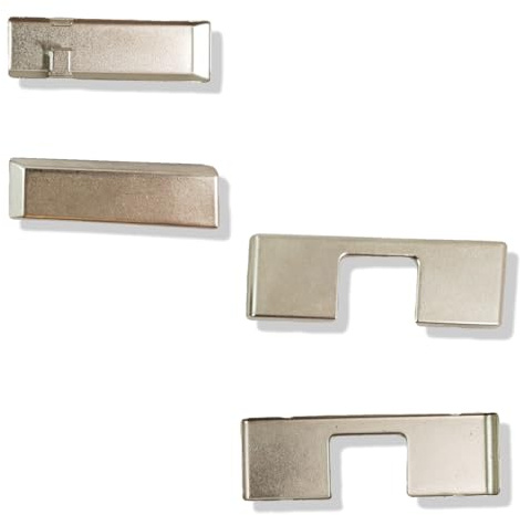 Lot de 2 capuchons pour bras de charnière et pot de charnière, surface nickelée, F072135500 pour systèmes de charnière Tiomos