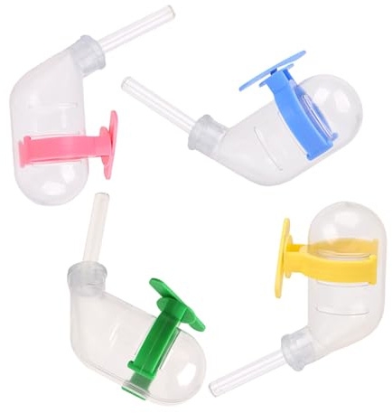 FRCOLOR 60ml Leak-proof Silent Hamster Water Bottle with Vacuum Nozzle Pet Drinking Feeder for Hamsters Dwarf and Rabbits Small Animal Waterer for Cage Use Color Assorted style