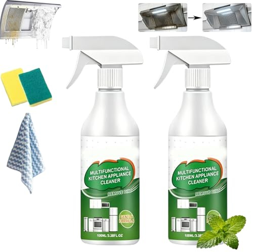 Detergente Schiumogeno Multiuso, Potente Spray Detergente Multiuso Per La Cucina, Sgrassatore Cucina Per Forno, Piano Cottura, Cappa Aspirante E Bancone (2 pezzi)