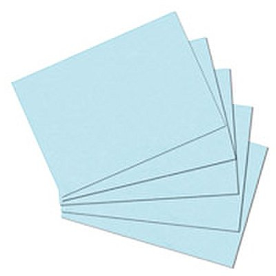 600 Karteikarten A6 blanko, blanco blau von Herlitz