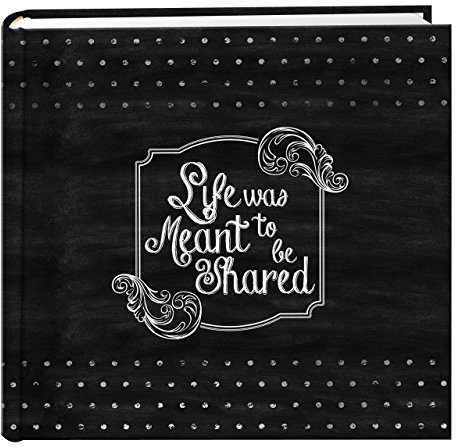 Pioneer Photo Albums EV-246CHLK/SH 200-Pocket Chalkboard Printed Shared Theme Photo Album for 4 by 6-Inch Prints , Black