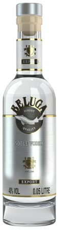 Beluga Noble Vodka 3x50 ml Flasche 40% Alk., Premium Wodka aus Sibirien, reiner und weicher Geschmack