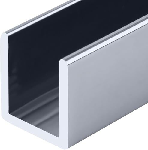 CRL Brite Anodized 1/2 Fixed Panel Shower Door Deep-U Channel - 95 in long