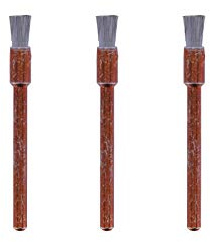 Dremel 532 rostfritt stål borste tillbehörsset, 3 borstar (3,2 mm) för rengöring av frätande resistenta material