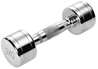 Trendy Sport Chrom Kurzhantel - 1 Stück - 3,0 KG