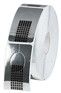 Plantilla para modelar rectangular plata 100 Rollo de papel Plantillas Plantillas de uñas Nail Forms