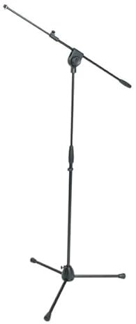 Proel PRO200BK - Asta per Microfono a giraffa telescopica con base tripoide alluminio, Nero Opaco.