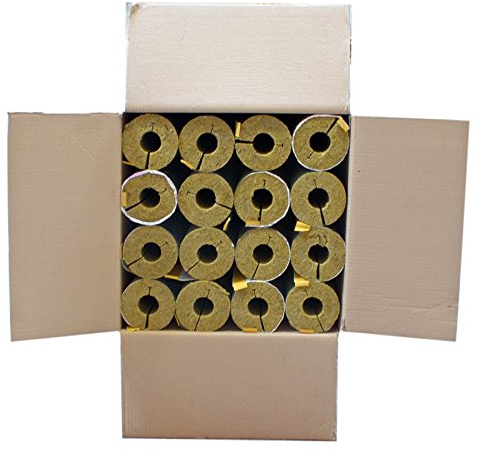 Austroflex Karton 20m Steinwolle Rohrschale alukaschiert 42 mm x 22 mm 50% EnEV Mineralwolle Rohrisolierung Steinwolle-Rohrschalen