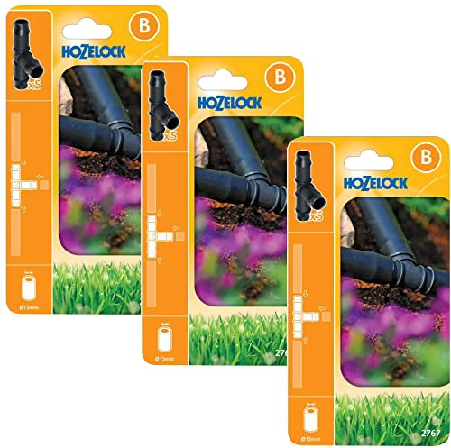 Hozelock 15 x 2767 T Tee 3 Way Connector 13mm Micro Irrigation Garden Watering