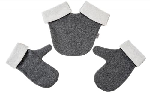 Goldi-Design Partnerhandschuhe aus Doppelfleece - in Deutschland hergestellt - Anthrazit/Grau