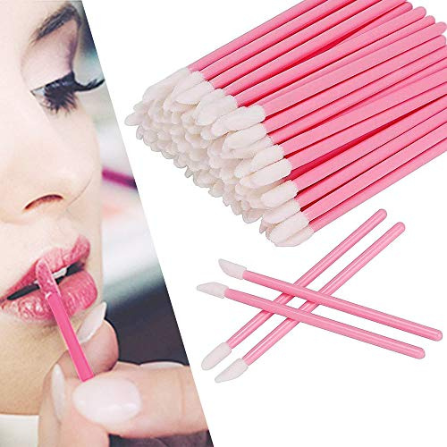 100 pz monouso Labbra pennelli,Pennello per labbra monouso,Pennelli usa e getta Labbra,Applicatore di rossetto,Pennello Labbra Applicatore Perfetto Strumento di trucco Kit