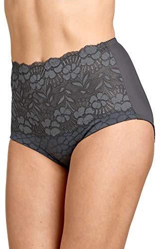 Miss Mary of Sweden Jacquard & Lace Miederhose 44 Dunkelgrau