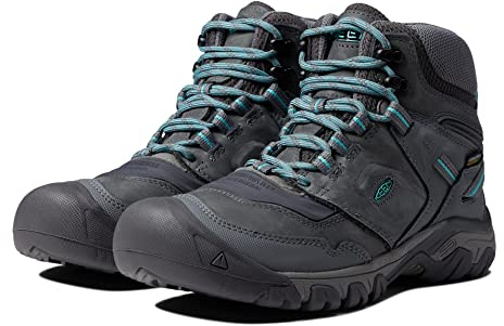 KEEN Damen Ridge Flex Mid Wasserdicht Wanderstiefel Klassische Stiefel, Stahlgraues Porzellan, 38.5 EU