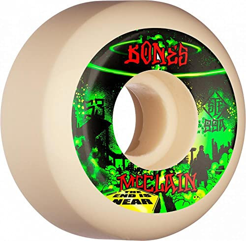 Bones Skateboards Bones Wheels STF Mcclain Apocalypse 99a V5 Side Skateboard-Räder, weiß, 53 mm