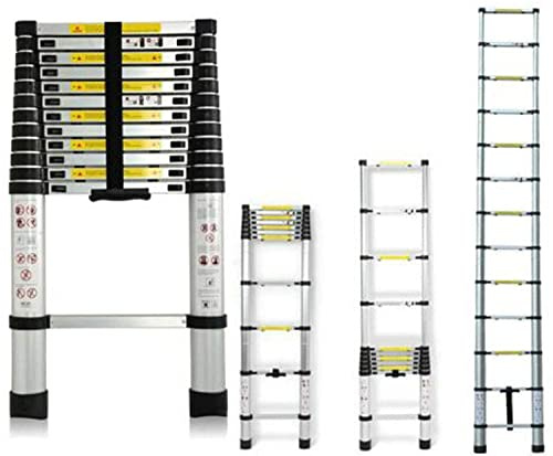 Aluminium Teleskopleiter 3,2M, Mehrzweckleiter Teleskopleiter Tragbare Anlegeleiter Ausziehbare Leiterfür Wartungsarbeiten, 150kg Tragkraft, EN131