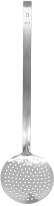 METRO Professional Espumadera de Acero Inoxidable 18/8, Ø 12 cm, Cuchara con Agujeros, cucharón para escurrir Pasta/fritos, ayudante de Cocina, con Mango ergonómico