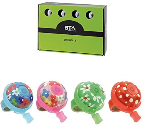 Campanello bici bicicletta bambina con grafica fiori flowers diametro 45 (rosa)