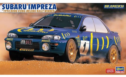 Hasegawa 620589-1/24 Subaru Impreza, 1994 Hong-Kong - Bejing Rally - Maßstab 1:24
