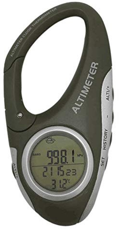 Nicfaky Elektronischer Höhenmesser Karabiner Höhenmesser Handthermometer Outdoor Angeln Wettervorhersage Meter Outdoor Gadget