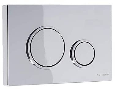 Schwab - placca di comando doppio tasto vela duo cromo lucido, per cassette wc 199 schwab