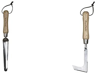 Kent & Stowe schmale Pflanzkelle – Handschaufel aus Edelstahl zum Pikieren und Umpflanzen, 33 cm & Fugenkratzer – Unkrautkratzer aus Edelstahl zum Entfernen von Moos und Unkraut, 28,5 cm