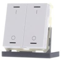 KNX Button Light 63 2-Wege RGBW, Studioweiß glänzend, Schalten,