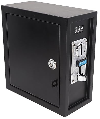 PenRux Münzbetriebener Timer-Steuerkasten, 2-in-1-Münz-Timer-Steuerkasten, Netzteilkasten, Programmierbares Elektronisches Gerät, Münzprüfer, Akzeptor-Timer für Maschine